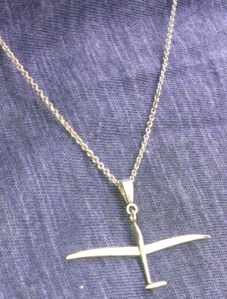 Silver Arcus jewellery glider pendant